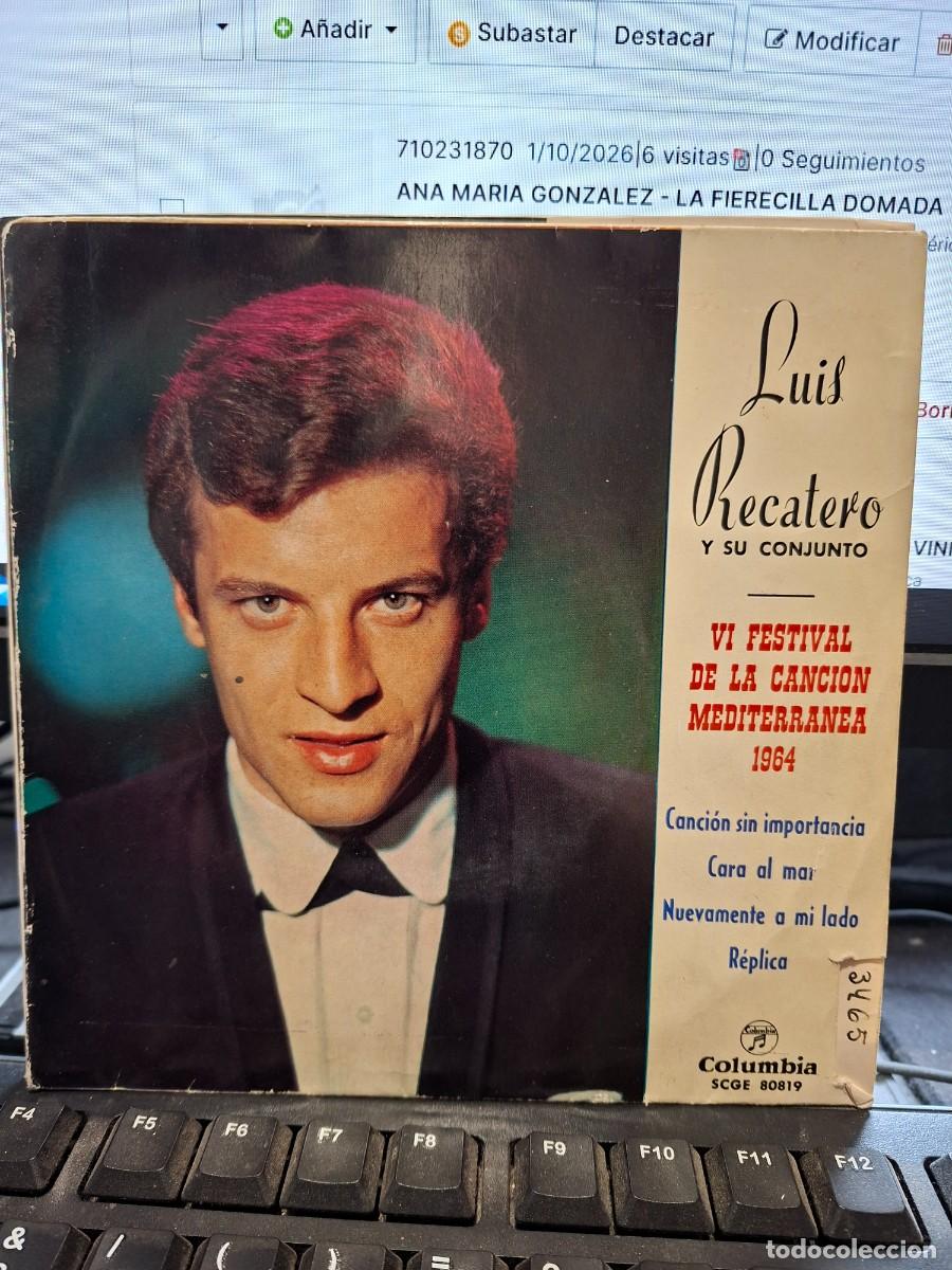 Discos de vinilo: LUIS RECATERO - CANCION SIN IMPORTANCIA - EP DE VINILO