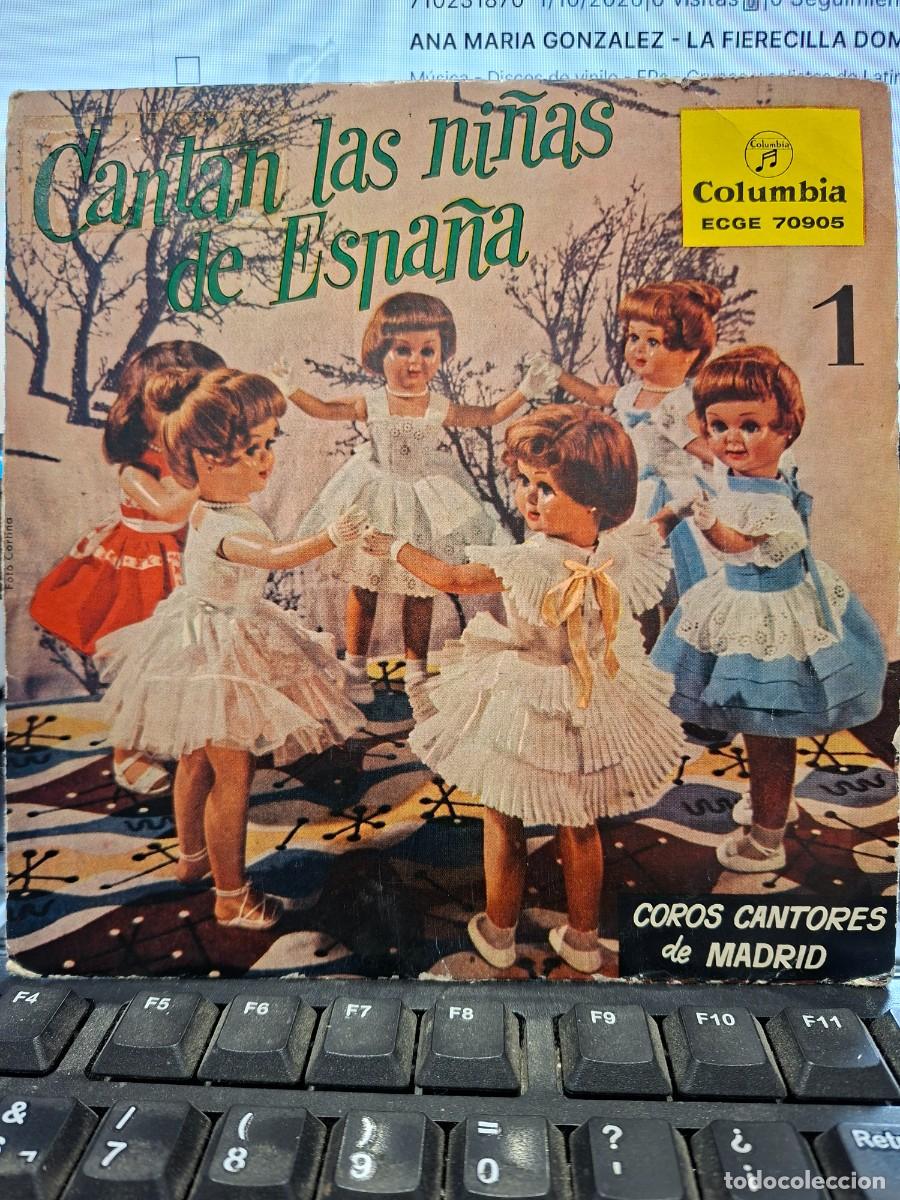 Discos de vinilo: CANTAN LAS NI&Ntilde;AS DE ESPA&Ntilde;A - PORTADA LA MARIQUITA PEREZ - EP DE VINILO