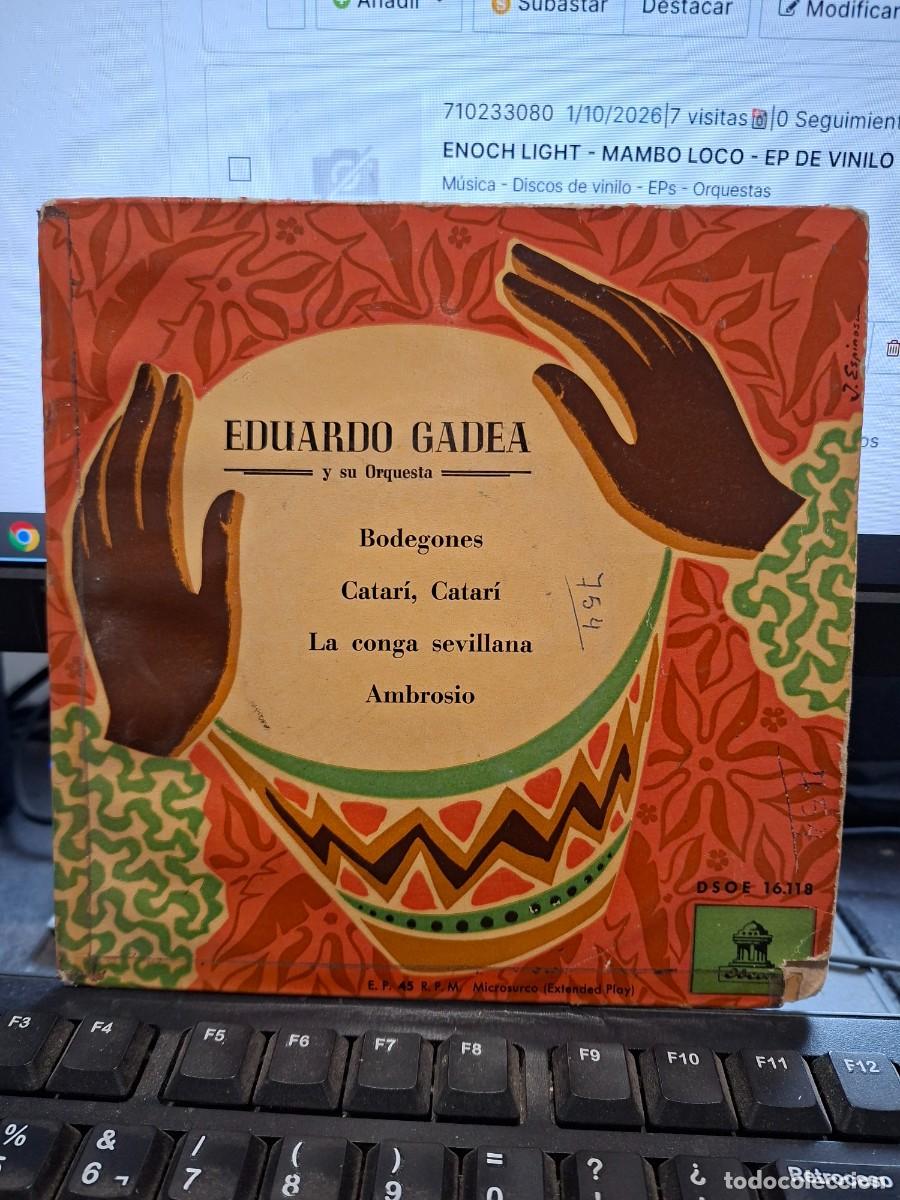 Discos de vinilo: EDUARDO GADEA Y SU ORQUESTA - BODEGONES - EP DE VINILO