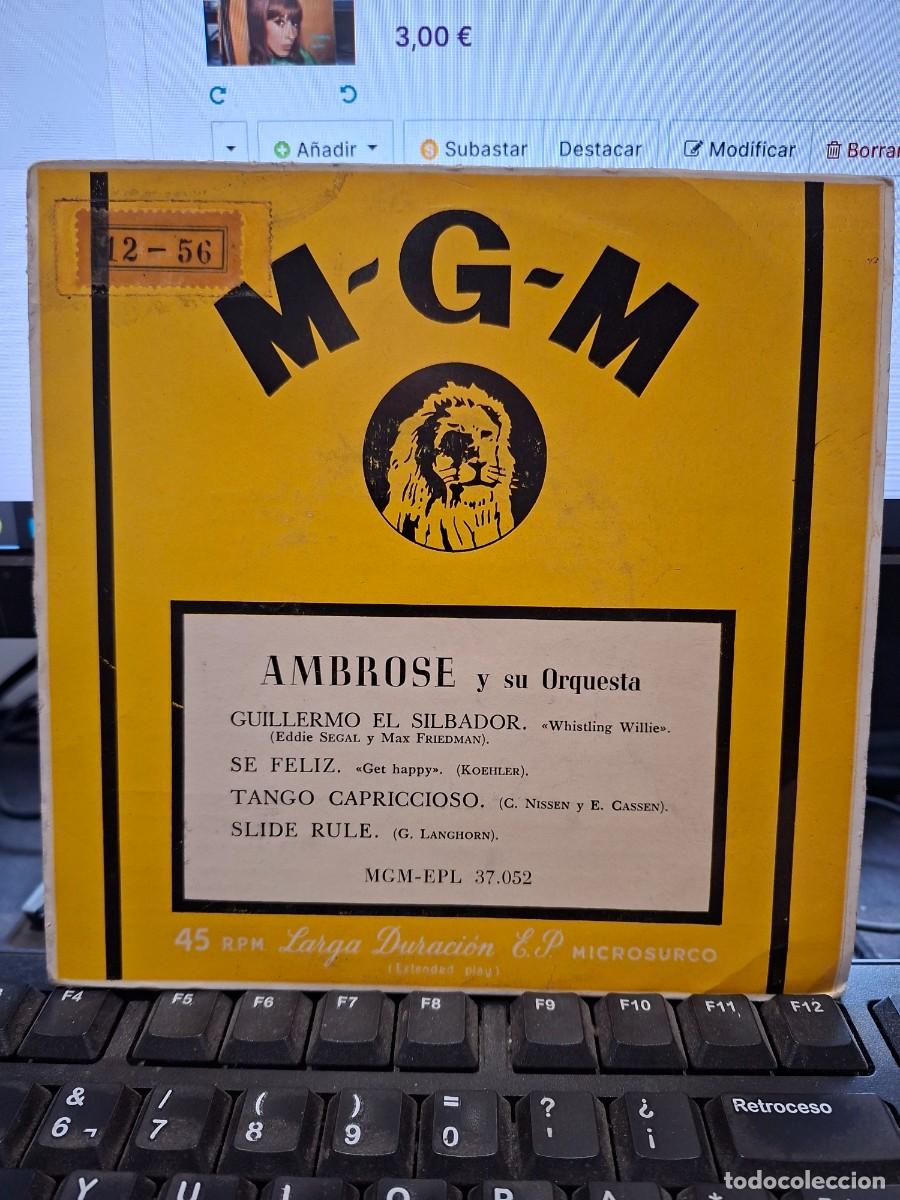 Discos de vinilo: AMBROSE Y SU ORQUESTA - GUILERMO EL SILVADOR - EP DE VINILO