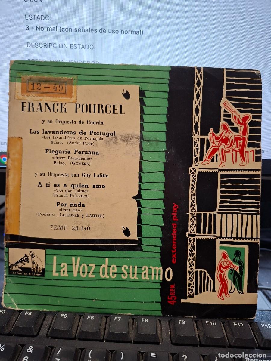 Discos de vinilo: FRANCK POURCEL - LAS LAVANDERAS DE PORTUGAL - EP DE VINILO