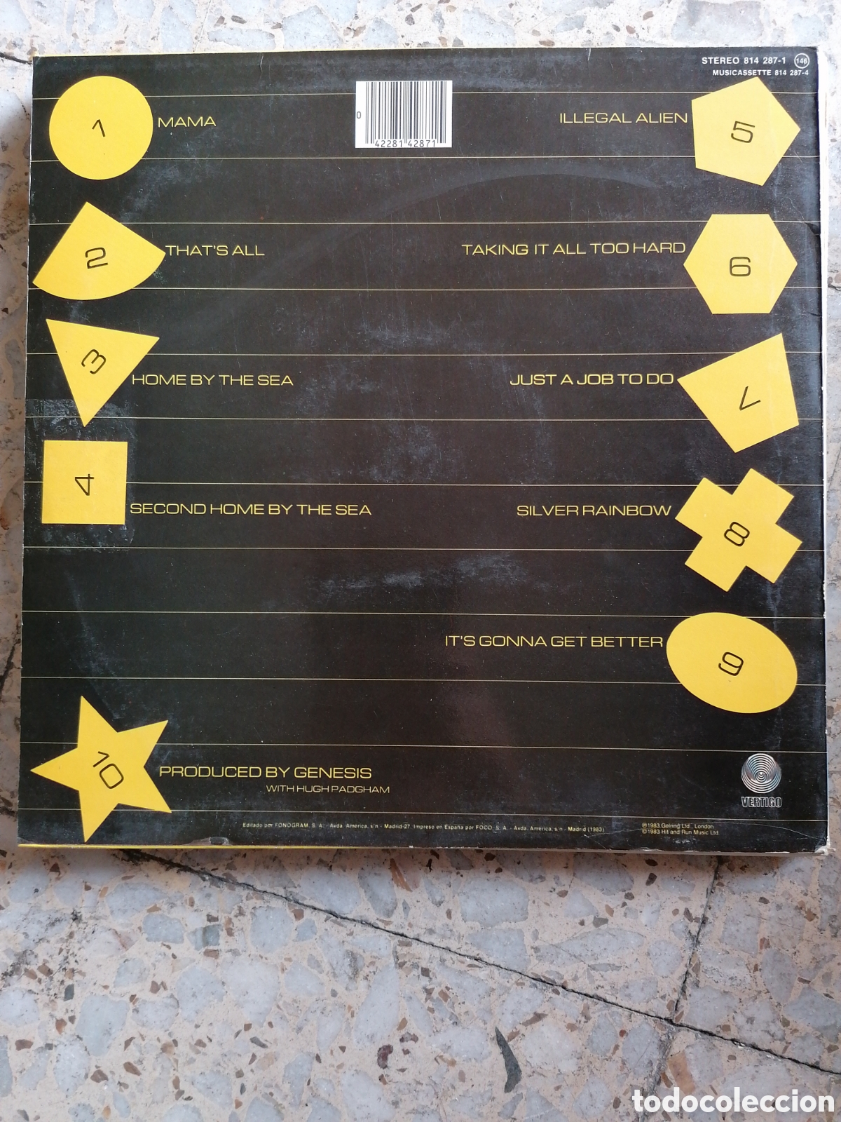 Discos de vinilo: LP GENESIS GENESIS 1983 ESPA&Ntilde;A INSERT - Foto 2