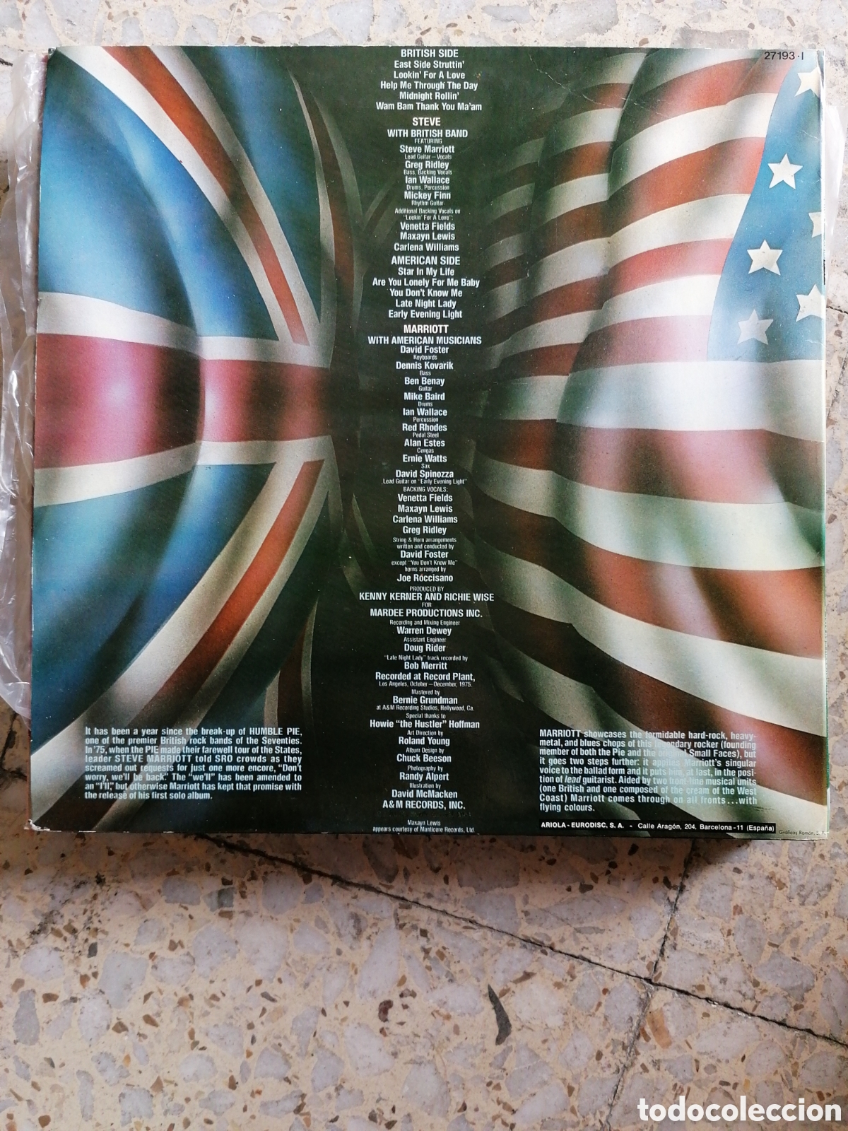 Discos de vinilo: LP STEVE MARRIOTT 1976 ESPA&Ntilde;A EX - Foto 2