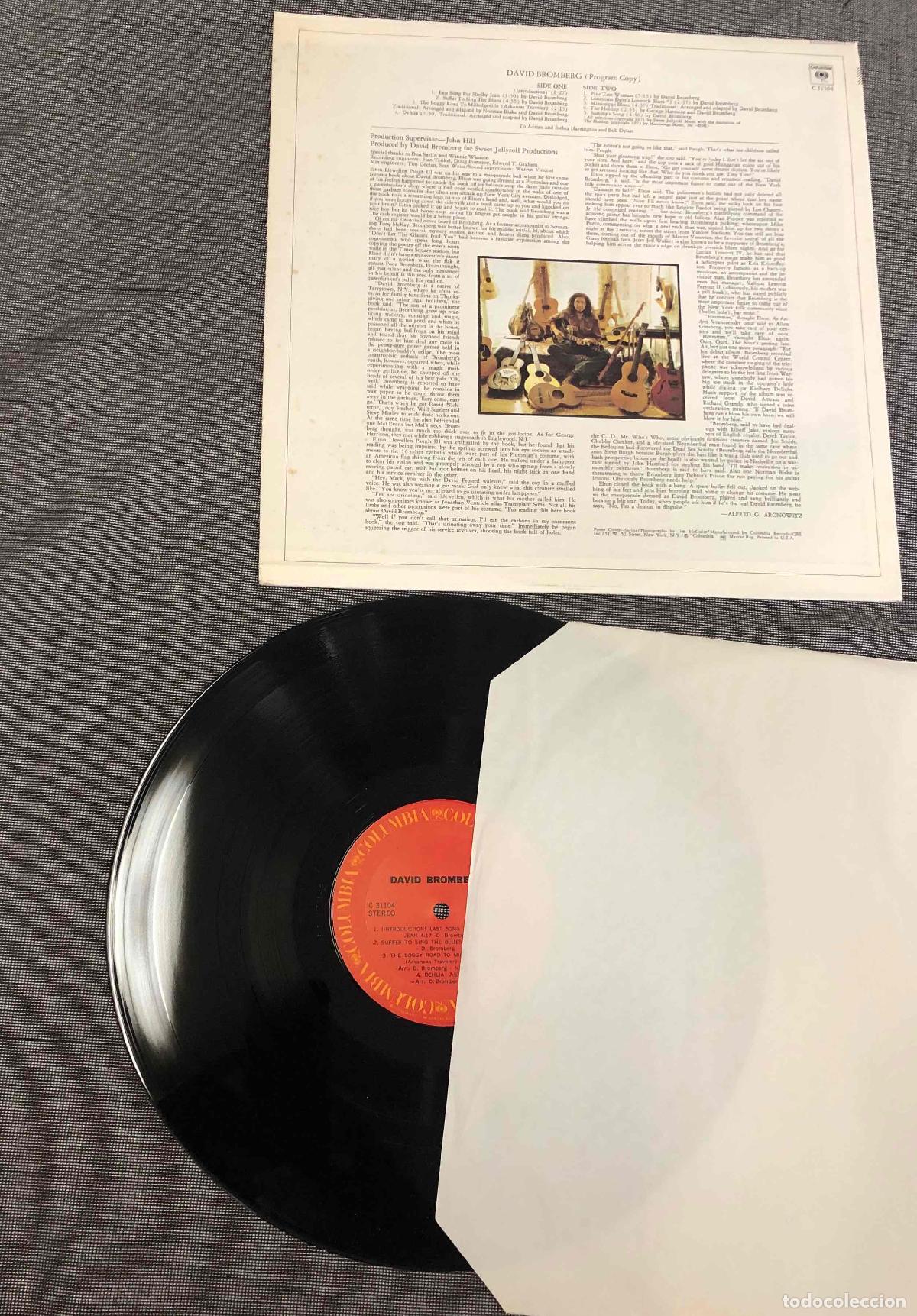 Discos de vinilo: LP DAVID BROMBERG PROGRAM COPY. COLUMBIA - Foto 2