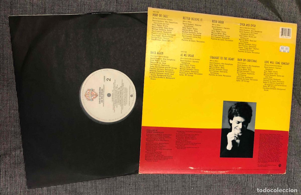 Discos de vinilo: LP DAVID SANBORN AS WE SPEAK. WARNER BROS 1982 - Foto 2