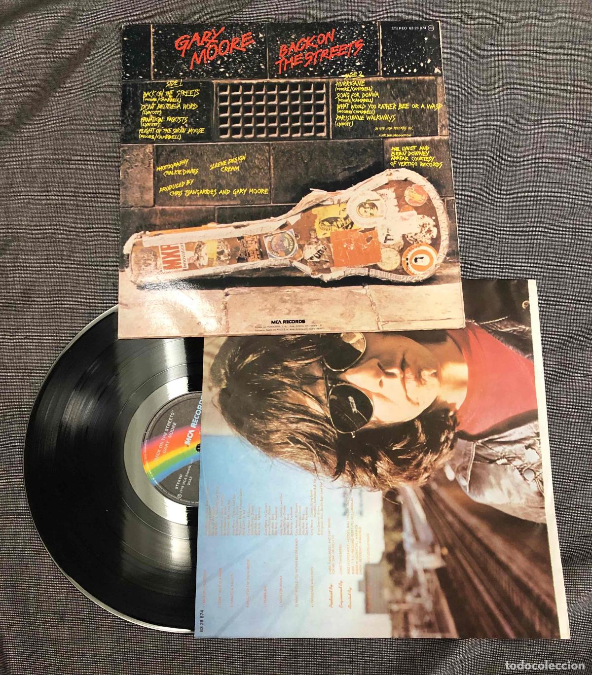 Discos de vinilo: LP GARY MOORE BACKON THE STREETS. MCA RECORDS 1979 - Foto 2