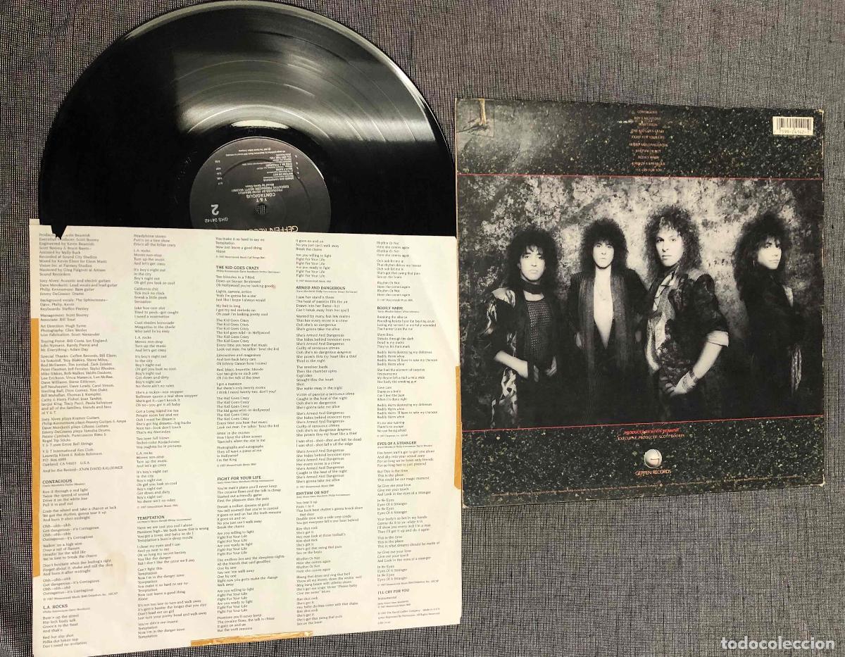 Discos de vinilo: LP Y&T CONTAGIOUS. GEFFEN 1987 - Foto 2