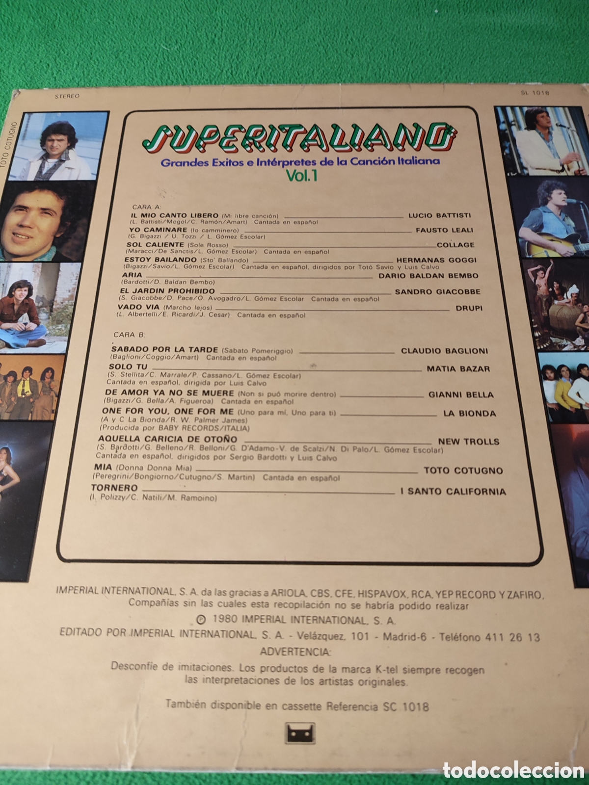 Discos de vinilo: Superitaliano Vol 1 - Edicion 1980 - Foto 2
