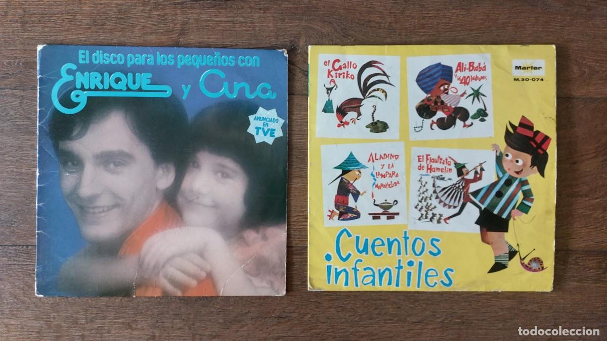Discos de vinilo: Dos LP vinilos, Enrique y Ana, y Cuentos infantiles