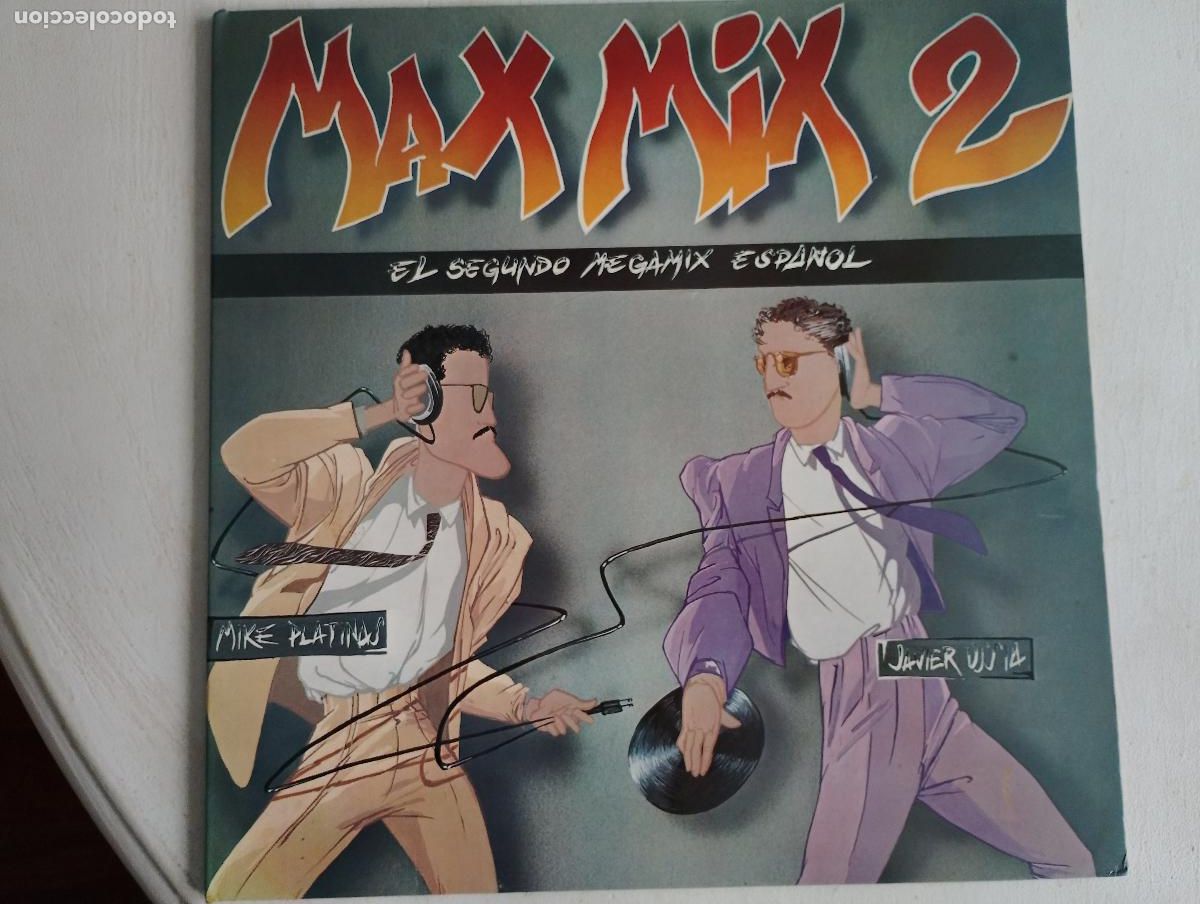 Discos de vinilo: Mike Platinas & Javier Ussia &ndash; Max Mix 2, doble portada,1985