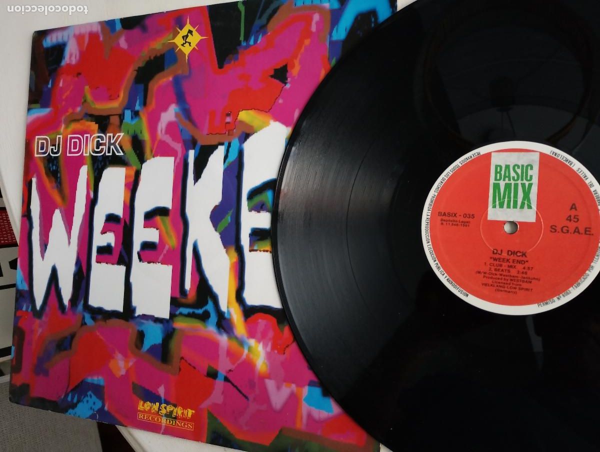 Discos de vinilo: DJ Dick &ndash; Weekend, 1991, tecno, Electronic - Foto 3