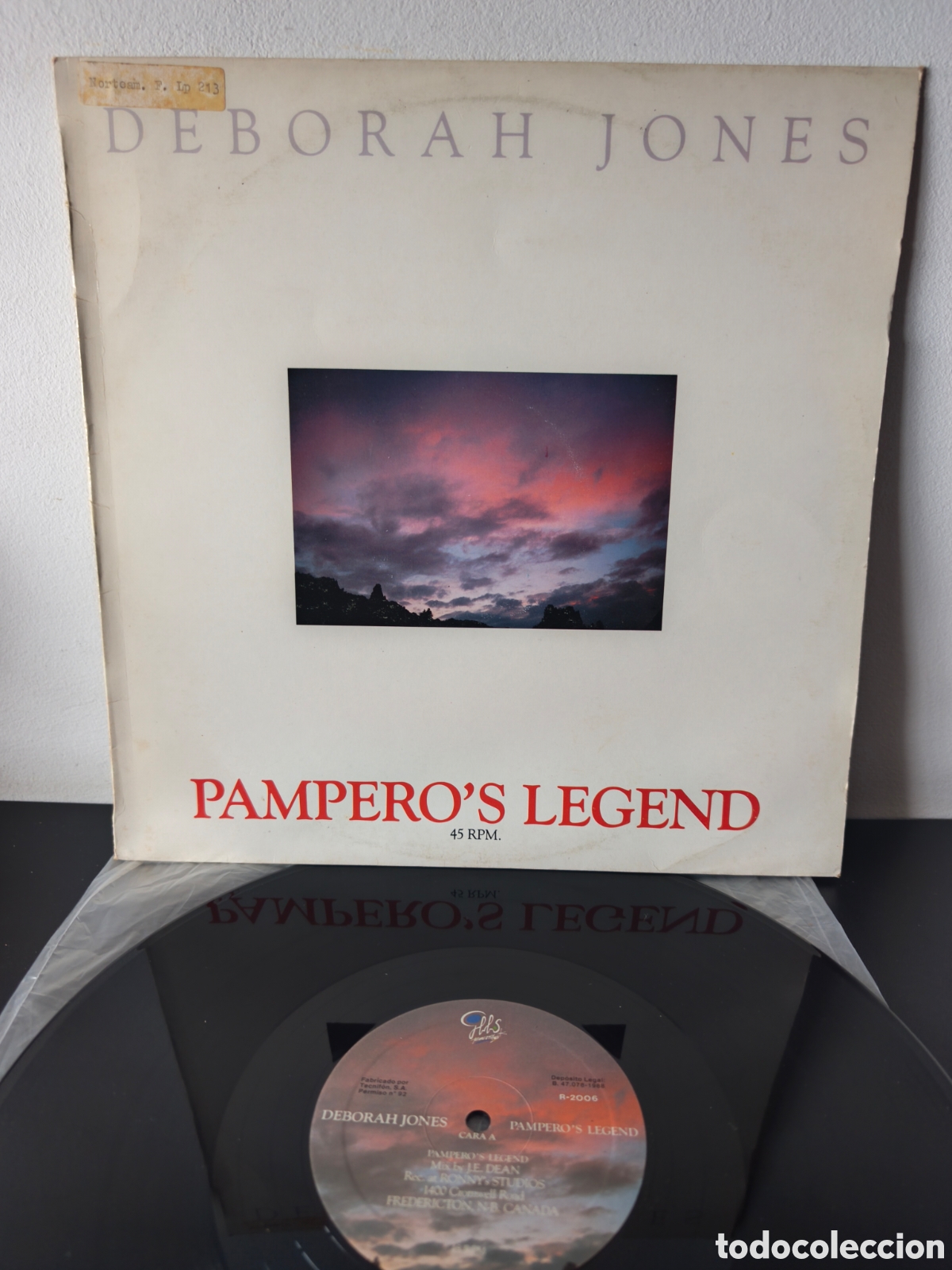 Discos de vinilo: Deborah Jones ​Pampero's Legend : GLS &ndash; R-2006 Vinilo, 12&rdquo;, Maxi-Single, 45 RPM -Espa&ntilde;a ​1988 LA.1