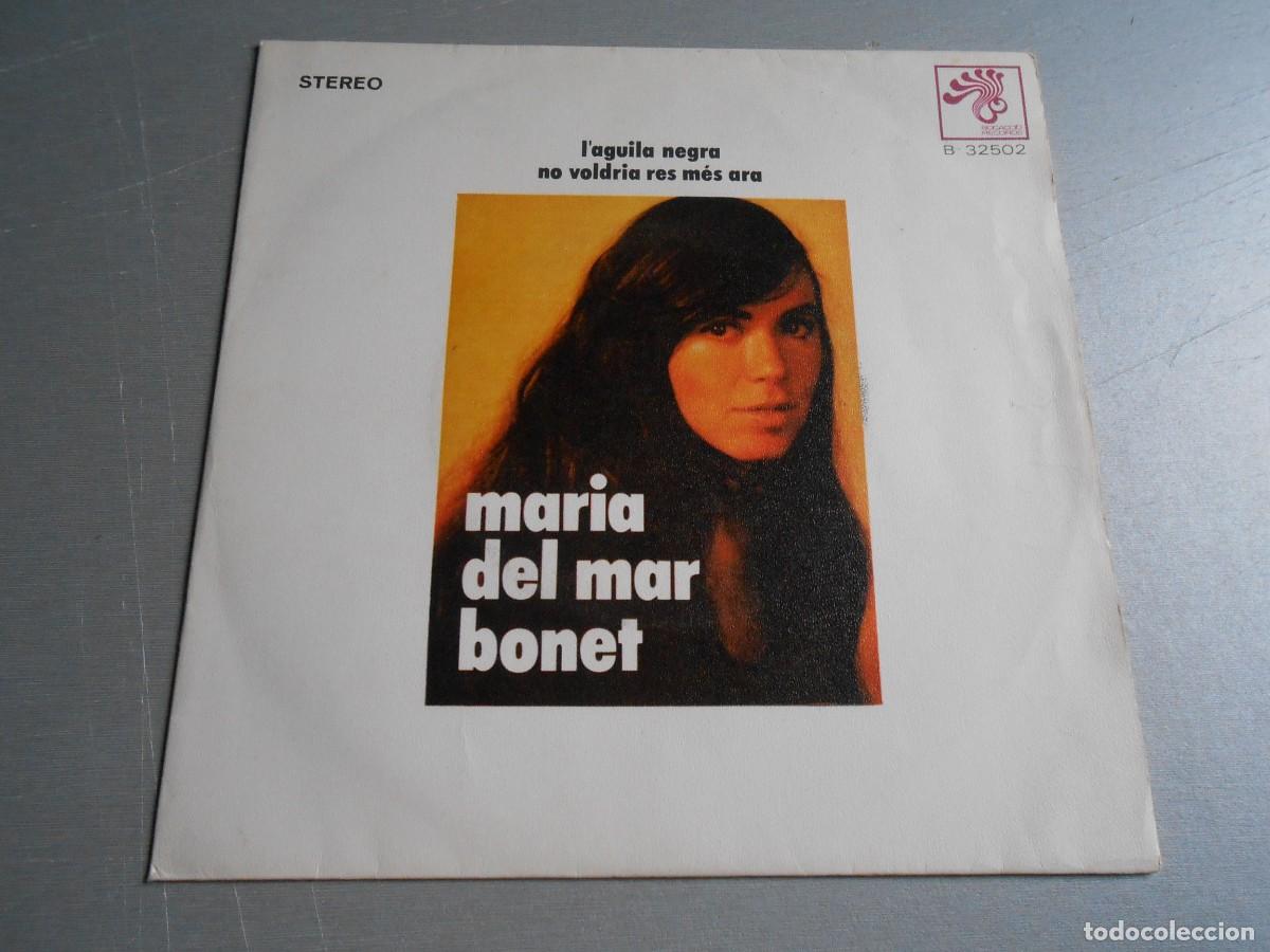 Discos de vinilo: MARIA DEL MAR BONET, SG, L&acute;AGUILA NEGRA + 1, A&Ntilde;O 1971, BOCACCIO RECORDS B-32.502 - + INSERTO -