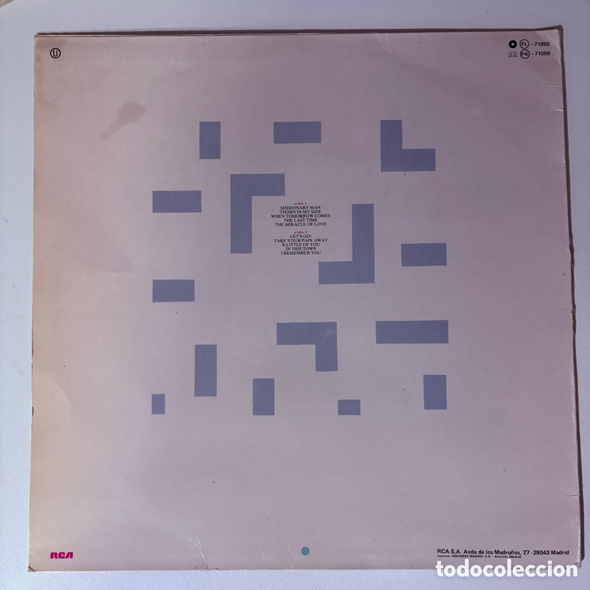 Discos de vinilo: lp Eurythmics &lrm;&ndash; Revenge edicion espa&ntilde;ola de 1987 - Foto 2