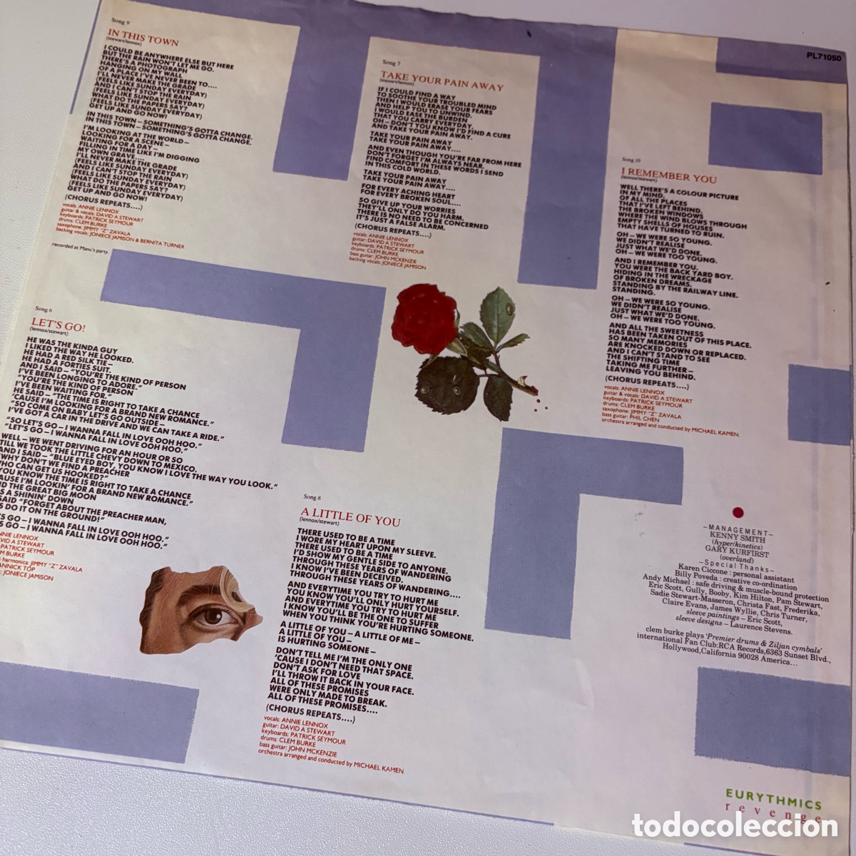 Discos de vinilo: lp Eurythmics &lrm;&ndash; Revenge edicion espa&ntilde;ola de 1987 - Foto 4