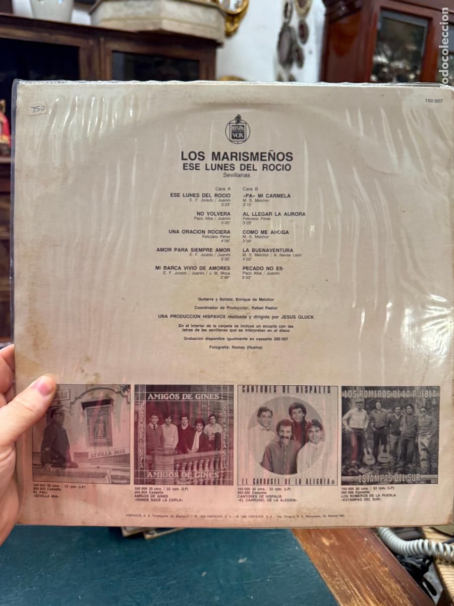 Discos de vinilo: LP LOS MARISME&Ntilde;OS - ESE LUNES DEL ROCIO - Foto 2