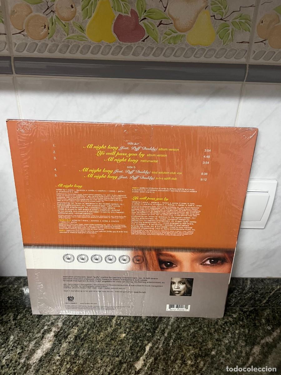 Discos de vinilo: Faith Evans Feat. Puff Daddy All Night Long - Foto 2