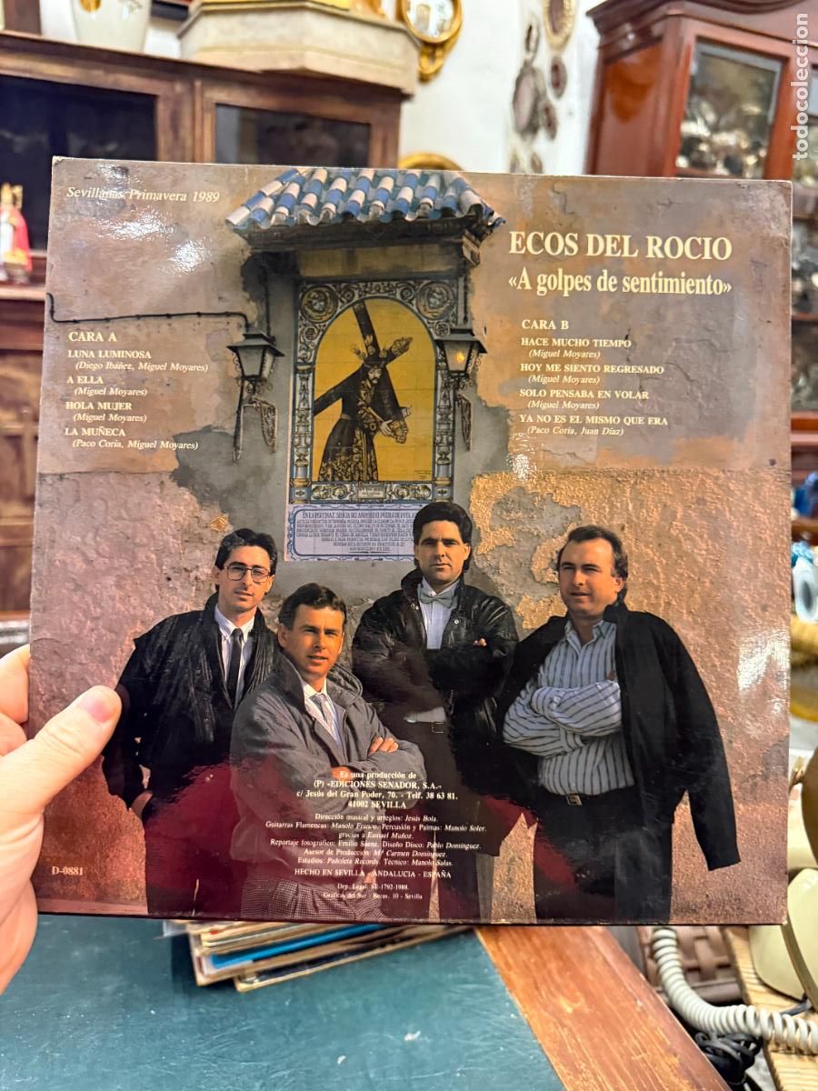 Discos de vinilo: LP ECOS DEL ROCIO - A GOLPES DE SENTIMIENTO - Foto 2