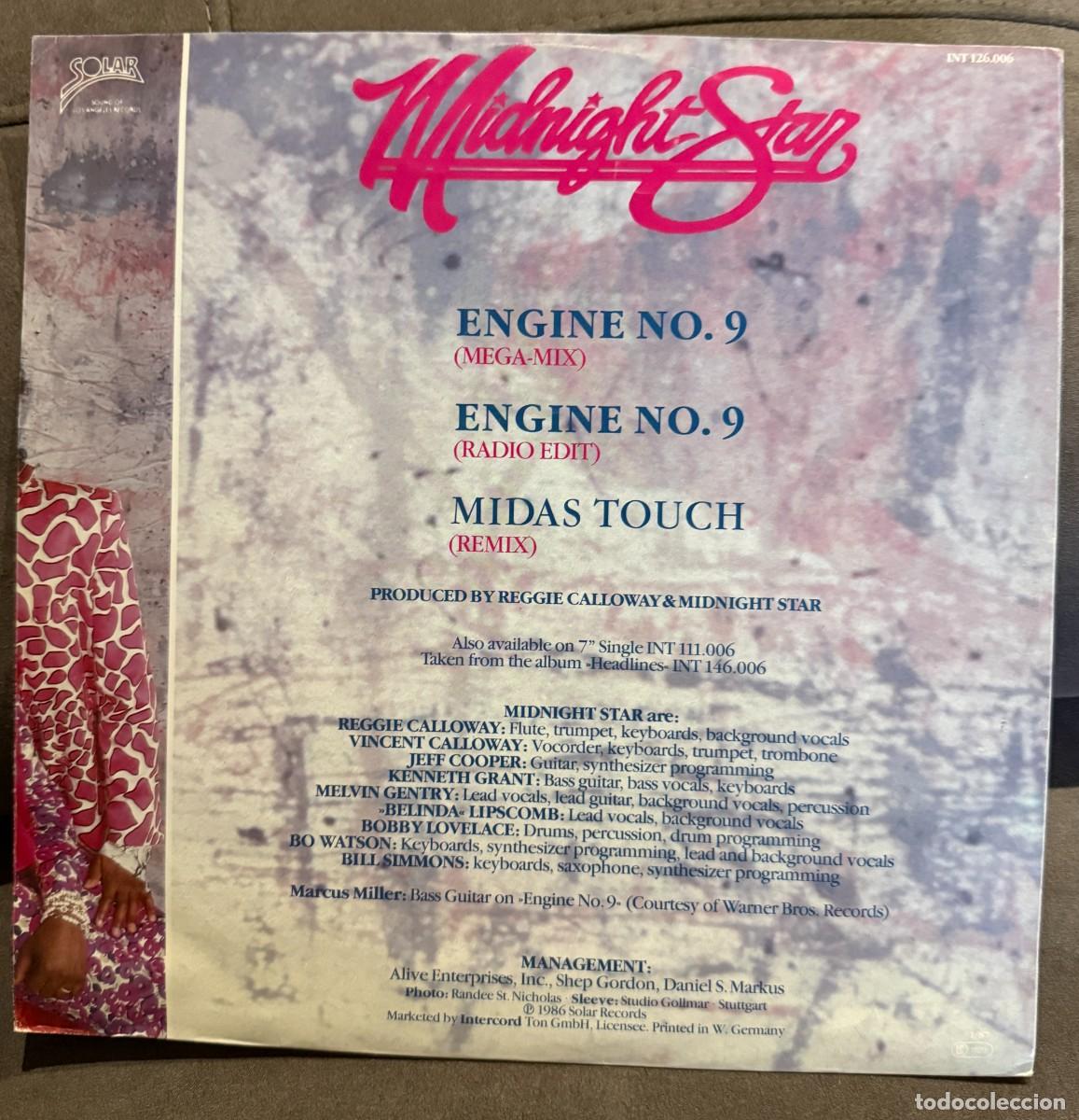 Discos de vinilo: Midnight Star &ndash; Engine No. 9. Maxi single vinilo. Edic. Germany 1986 - Foto 2