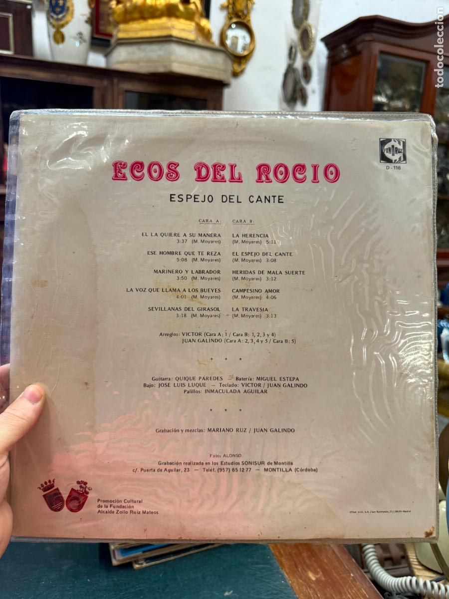 Discos de vinilo: LP ECOS DEL ROCIO - ESPEJO DEL CANTE - Foto 2