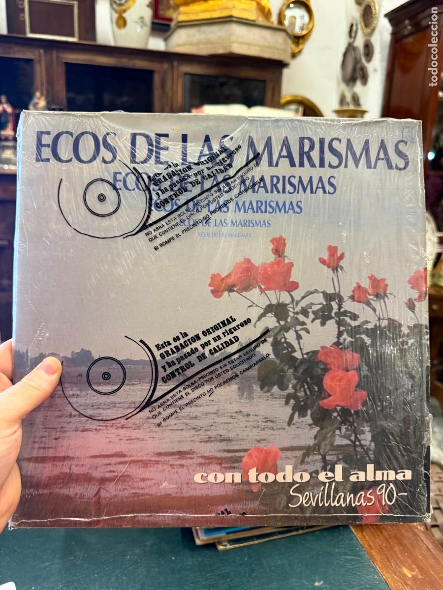 Discos de vinilo: LP ECOS DE LAS MARISMAS - CON TODO EL ALMA - Foto 1