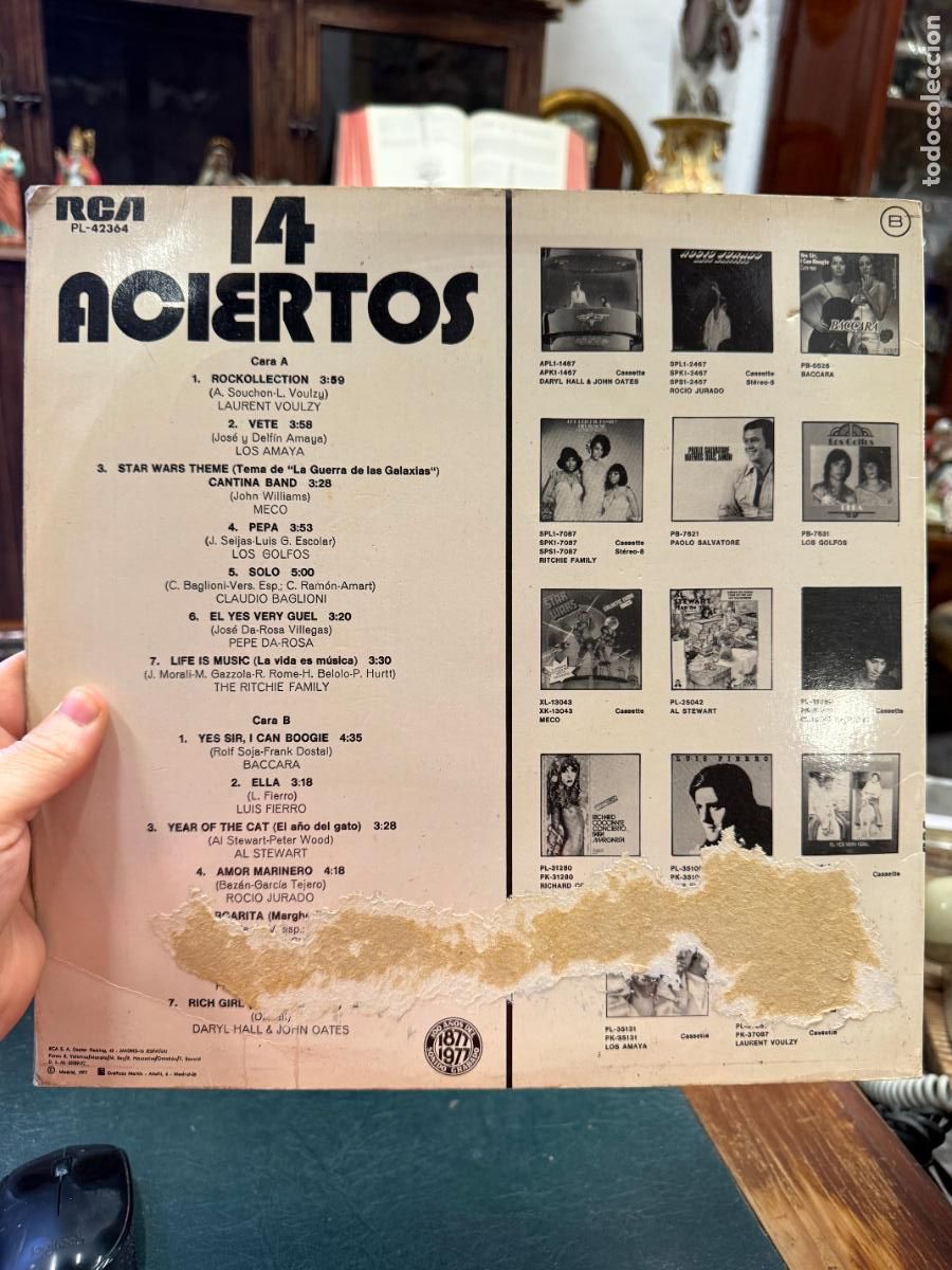 Discos de vinilo: LP 14 ACIERTOS - EXITOS DEL A&Ntilde;O - Foto 2