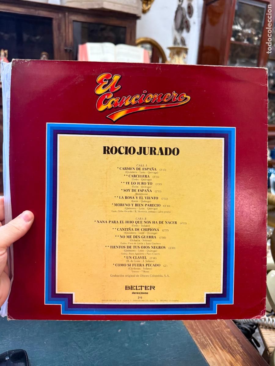 Discos de vinilo: LP ROCIO JURADO - EL CANCIONERO - Foto 2