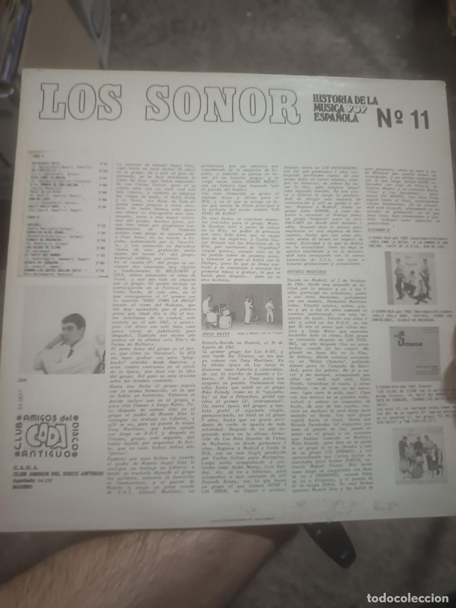 Discos de vinilo: DISCO LP LOS SONOR ,( PRIMERA EPOCA ) VOL.2 - Foto 2
