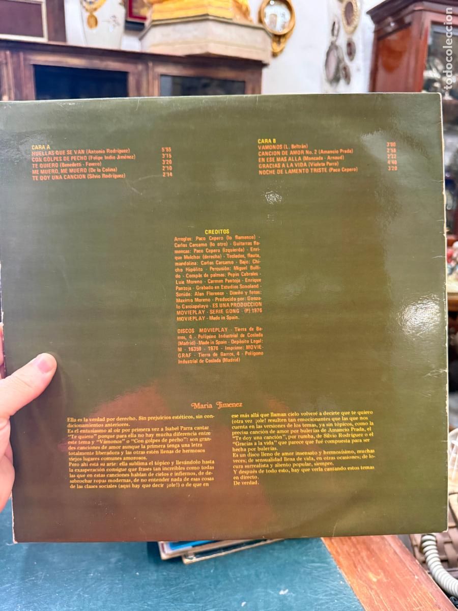 Discos de vinilo: LP MARIA JIMENEZ - -- - Foto 2