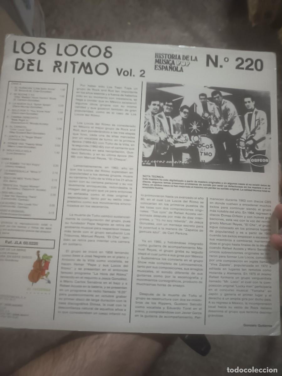 Discos de vinilo: DISCO LP LOS LOCOS EEL RITMO - Foto 2