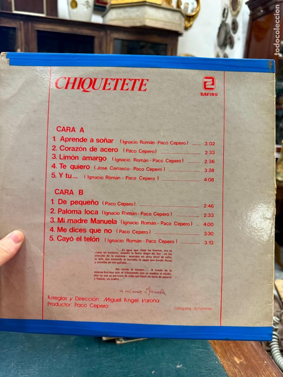 Discos de vinilo: LP CHIQUETETE - APRENDE A SO&Ntilde;AR - Foto 2