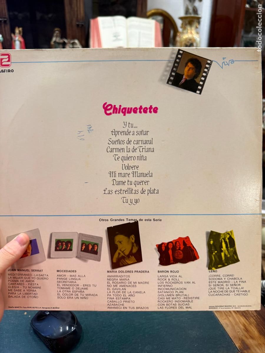 Discos de vinilo: LP CHIQUETETE - GRANDES TEMAS - Foto 2
