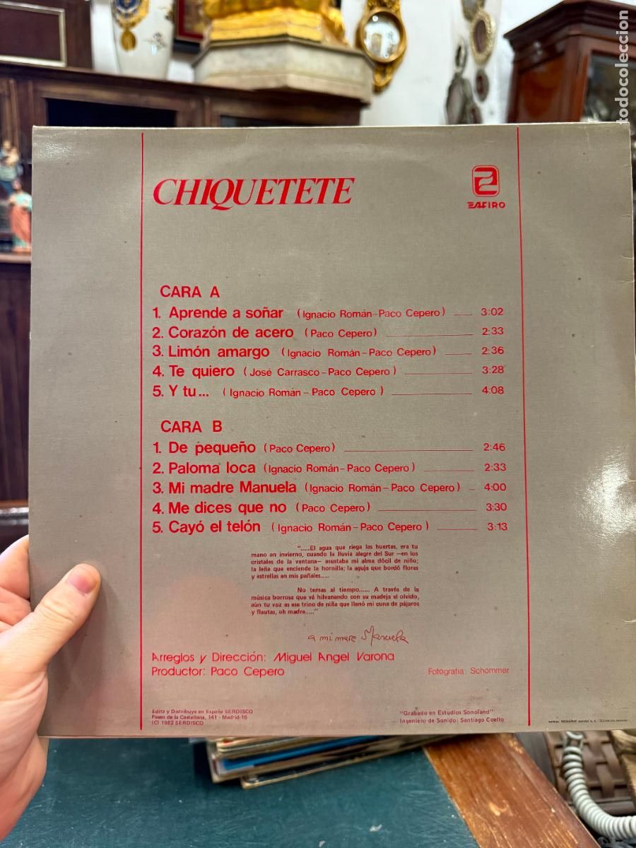 Discos de vinilo: LP CHIQUETETE - APRENDE A SO&Ntilde;AR - Foto 2