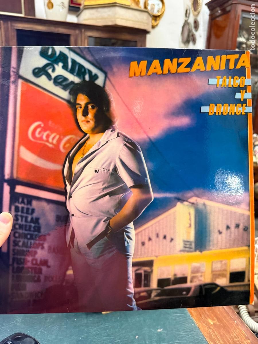 Discos de vinilo: LP MANZANITA - TALCO Y BRONCE - Foto 1