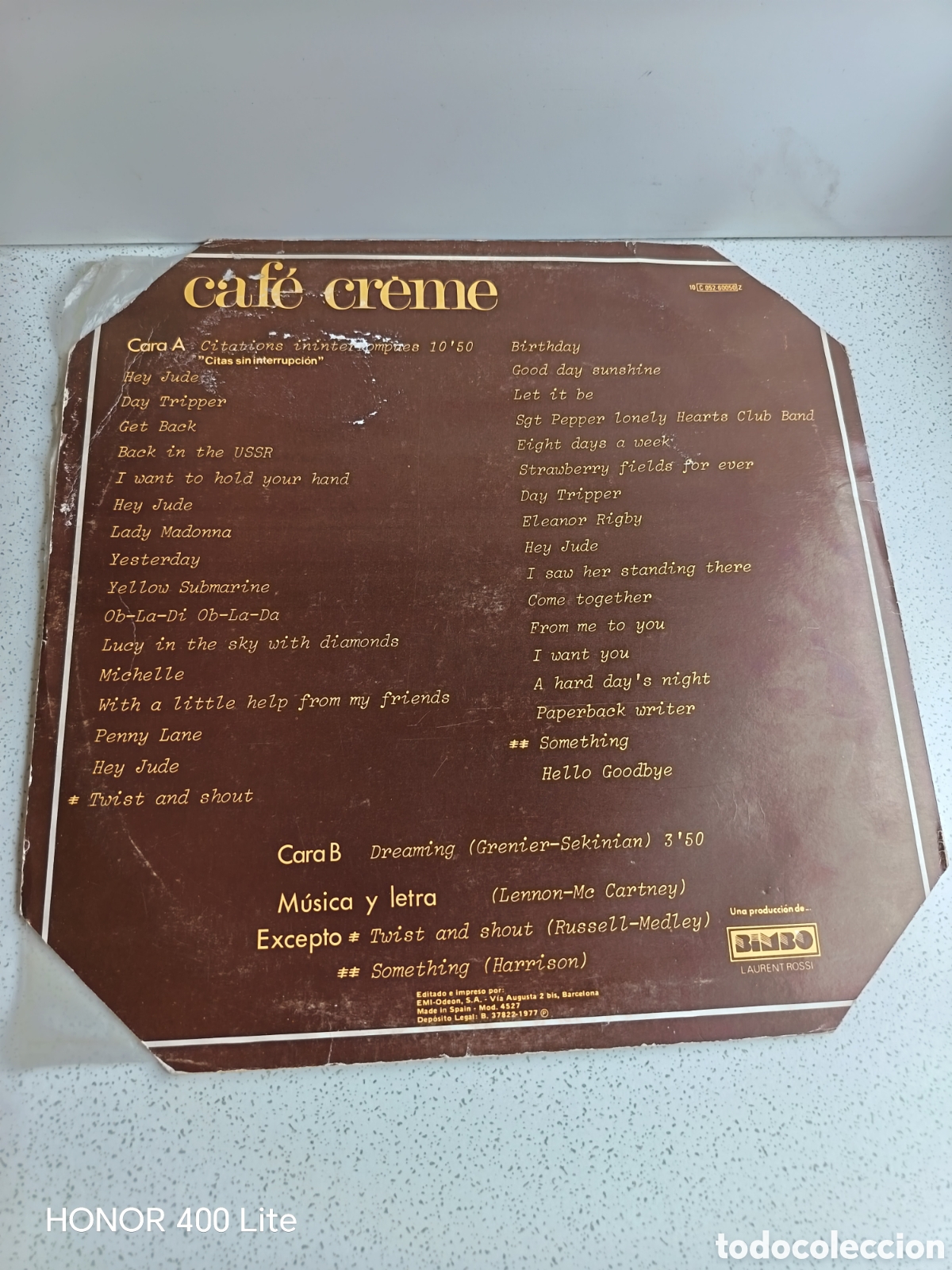 Discos de vinilo: Vinilo 12 Caf&eacute; Creme Maxi Single - Foto 2