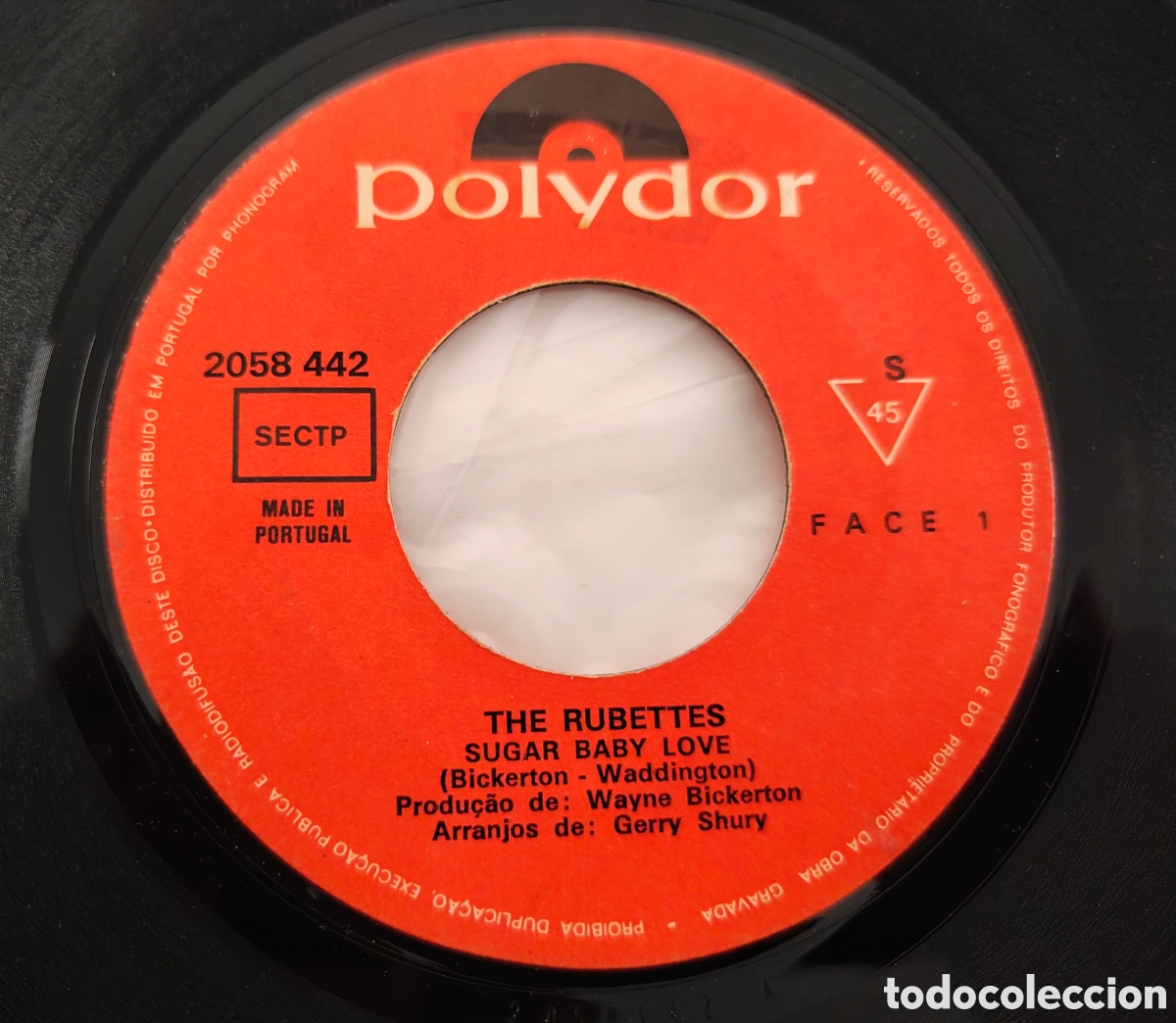 Discos de vinilo: THE RUBETTES - Sugar baby love (1974) disco de vinilo single