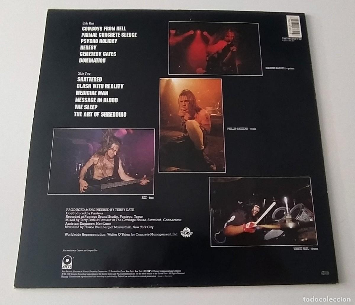 Discos de vinilo: LP PANTERA - COWBOYS FROM HELL - Foto 2