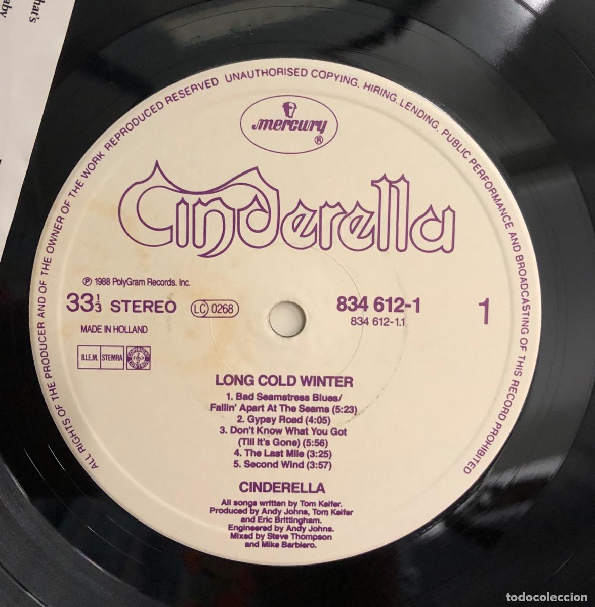Discos de vinilo: LP CINDERELLA LONG COLD WINTER. POLYGRAM 1988 - Foto 3