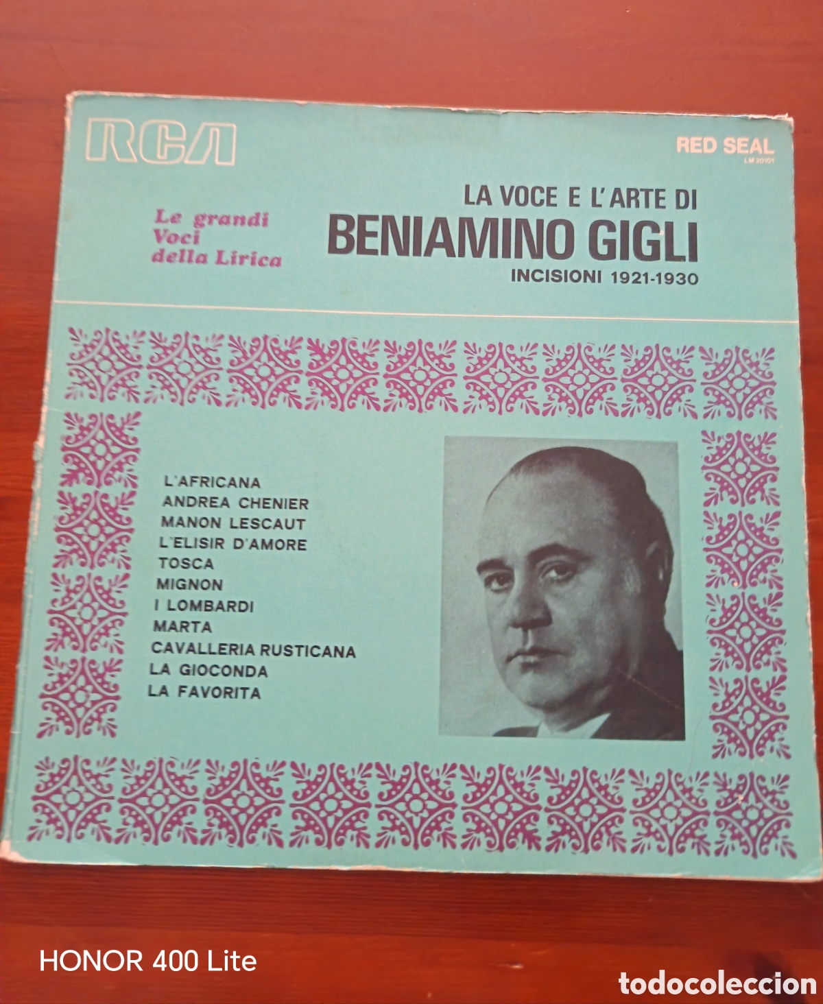 Discos de vinilo: LP Beniamino Gigli - La Voce E L'Arte Di