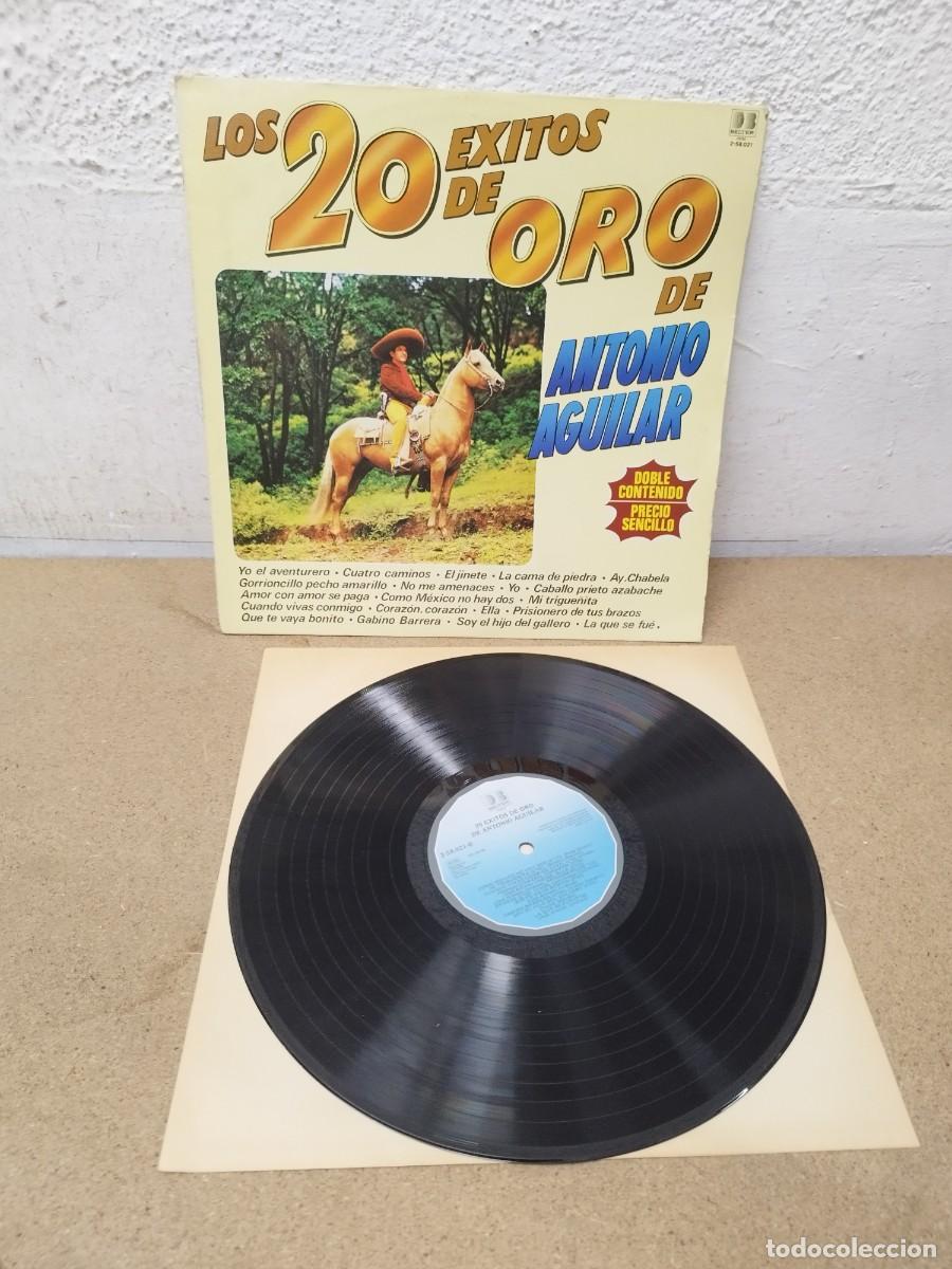 Discos de vinilo: Antonio Aguilar, 20 &eacute;xitos de oro. Vinilo lp disco en muy buen estado.