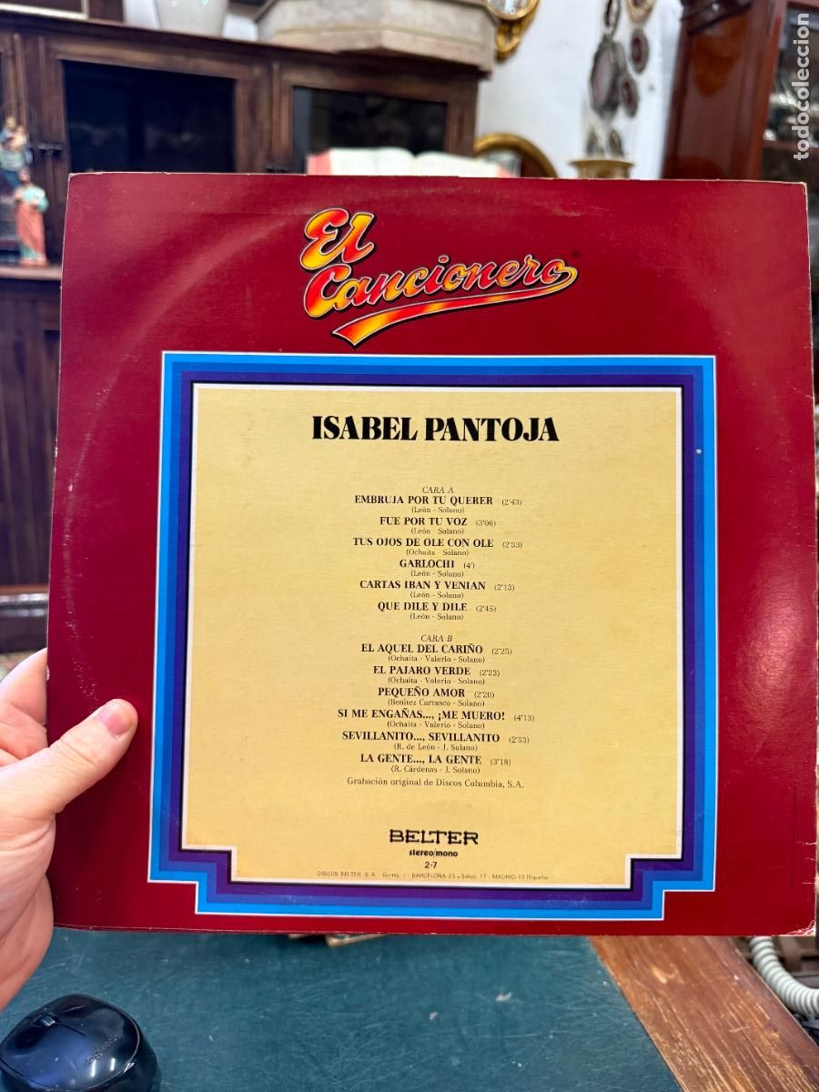 Discos de vinilo: LP ISABEL PANTOJA - EL CANCIONERO - Foto 2