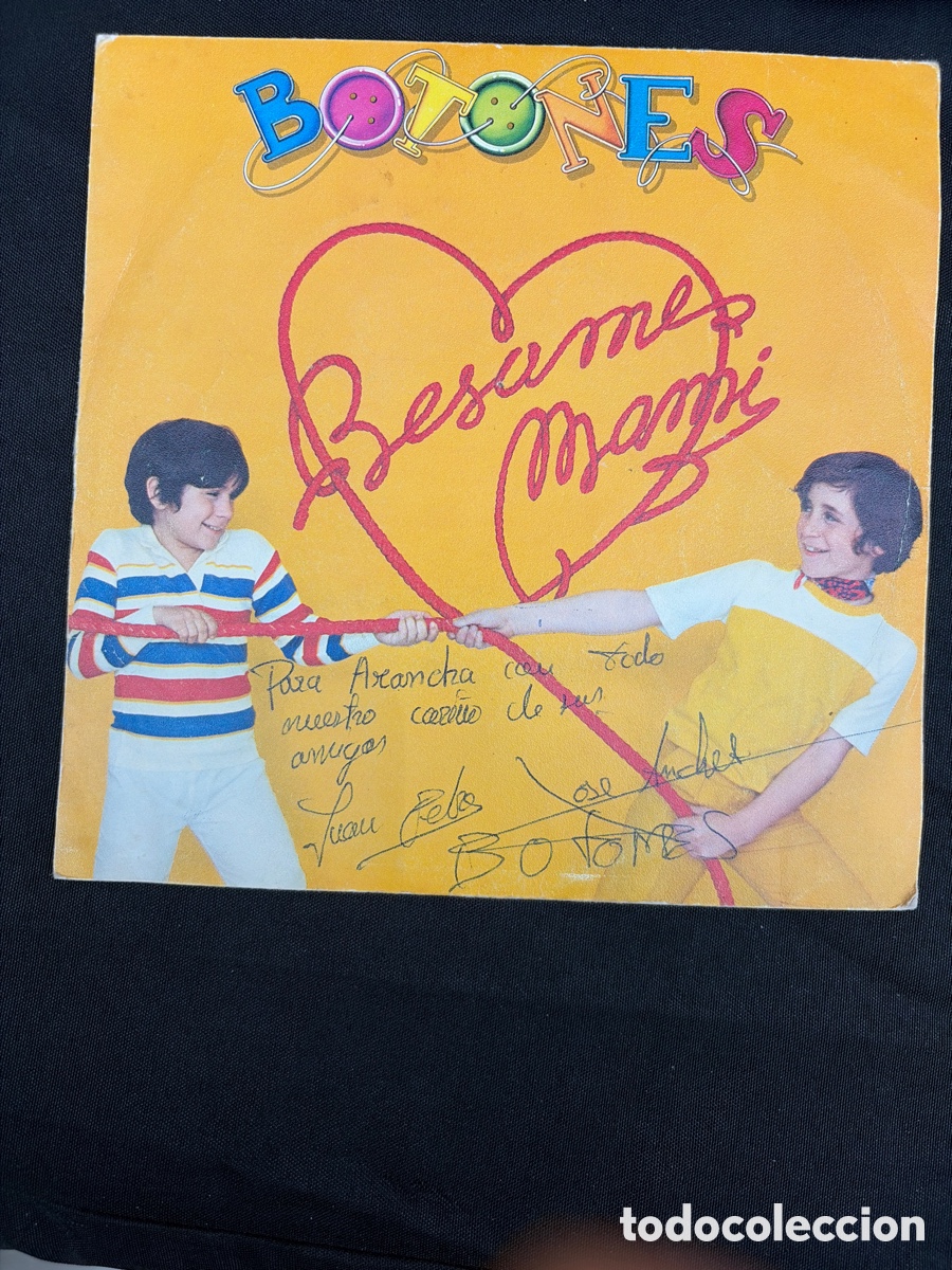 Discos de vinilo: BOTONES - BESAME MAMI + DOCTOR BRUJO SINGLE FIRMADO POR LOS DOS COMPONENTES