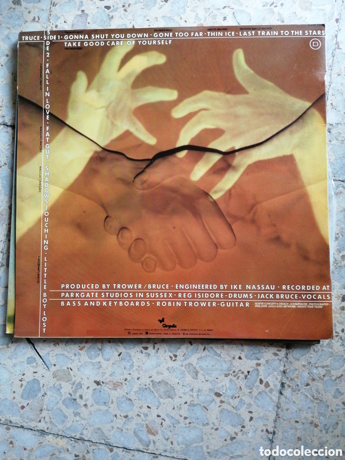 Discos de vinilo: LP ROBIN TROWER JACK BRUCE TRUCE 1981 ESPA&Ntilde;A EX - Foto 2
