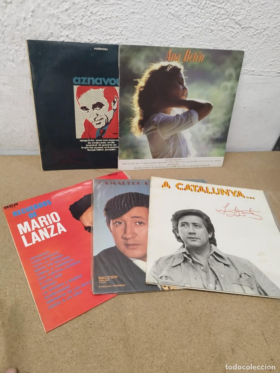 Vinyl records: Lote 5 Discos Vinilo LP - Cl&aacute;sicos de Oro (Luis Aguil&eacute;, Aznavour, Ana Bel&eacute;n, Mario Lanza).