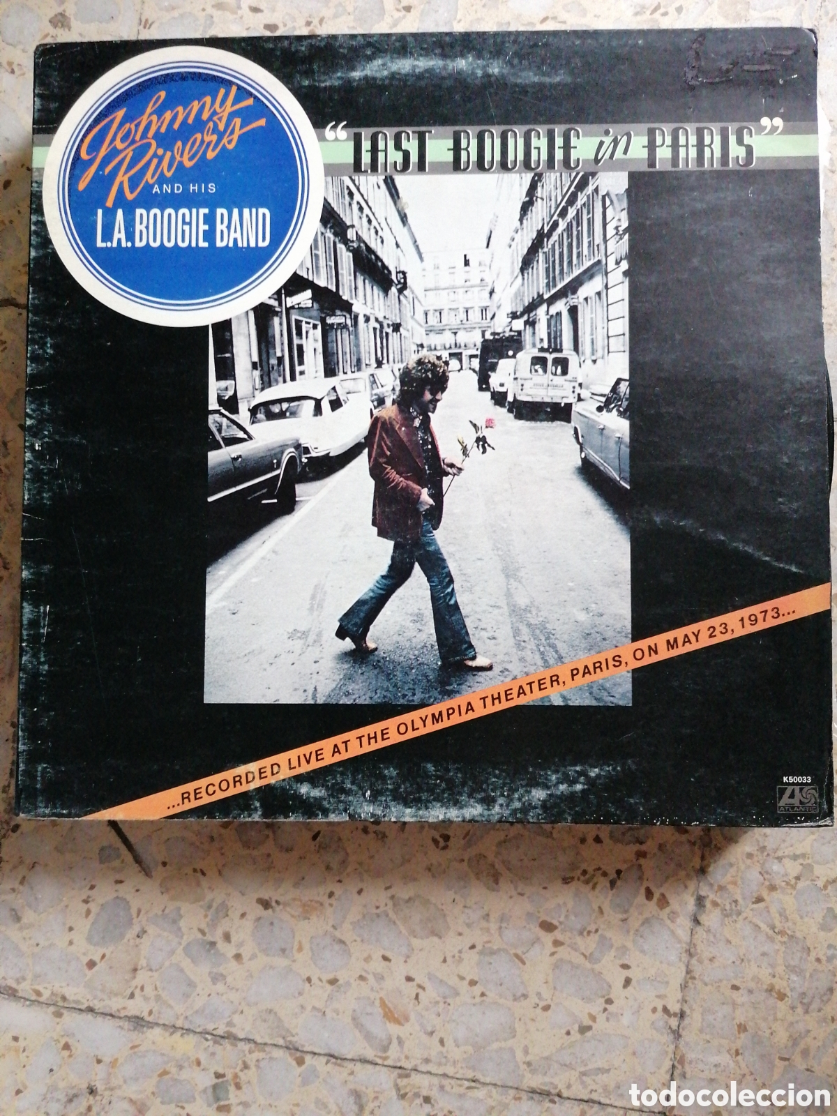 Discos de vinilo: LP JOHNNY RIVERS LAST BOOGIE IN PARIS 1974 UK EX