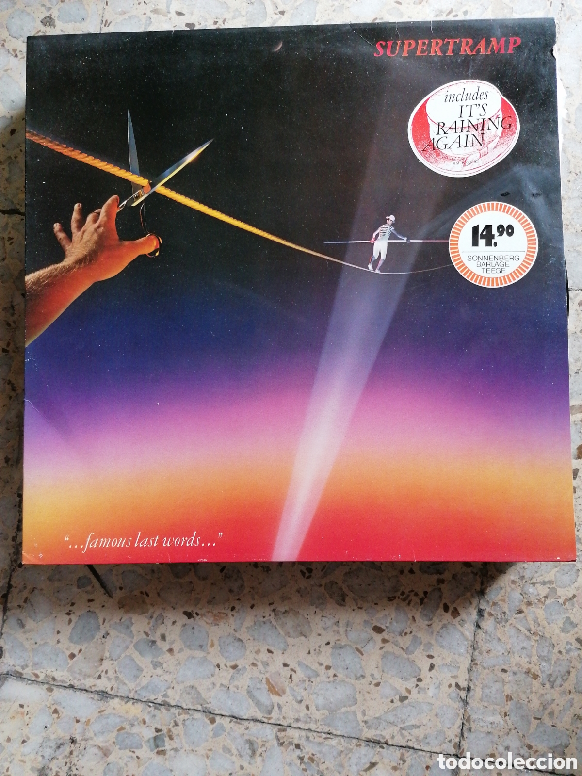 Discos de vinilo: LP SUPERTRAMP FAMOUS LAST WORDS 1982 HOLANDA INSERT EX