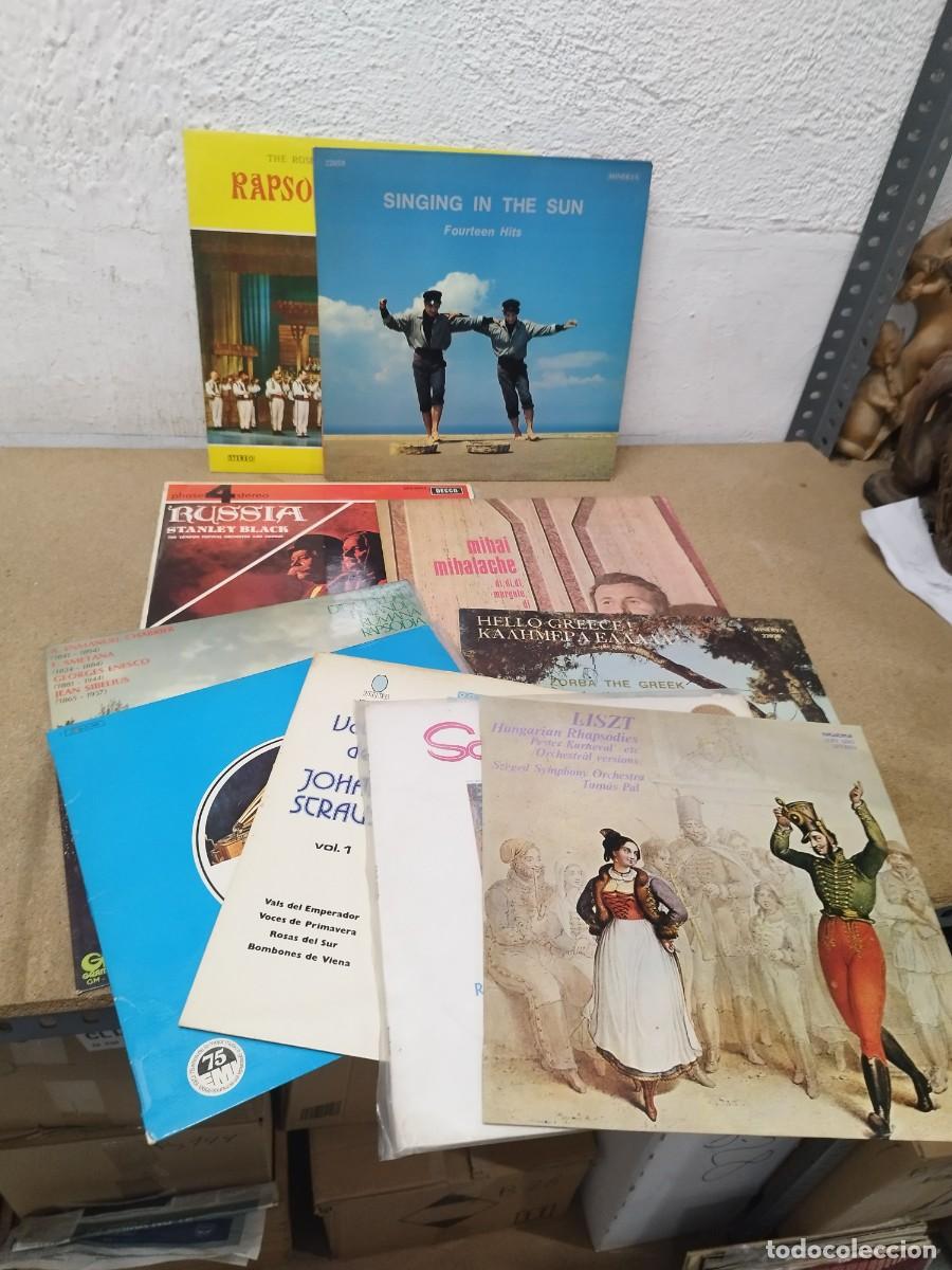 Discos de vinilo: Lote de 10 discos de vinilo LP - M&uacute;sica cl&aacute;sica y folclor internacional Ruman&iacute;a, Grecia, straus.