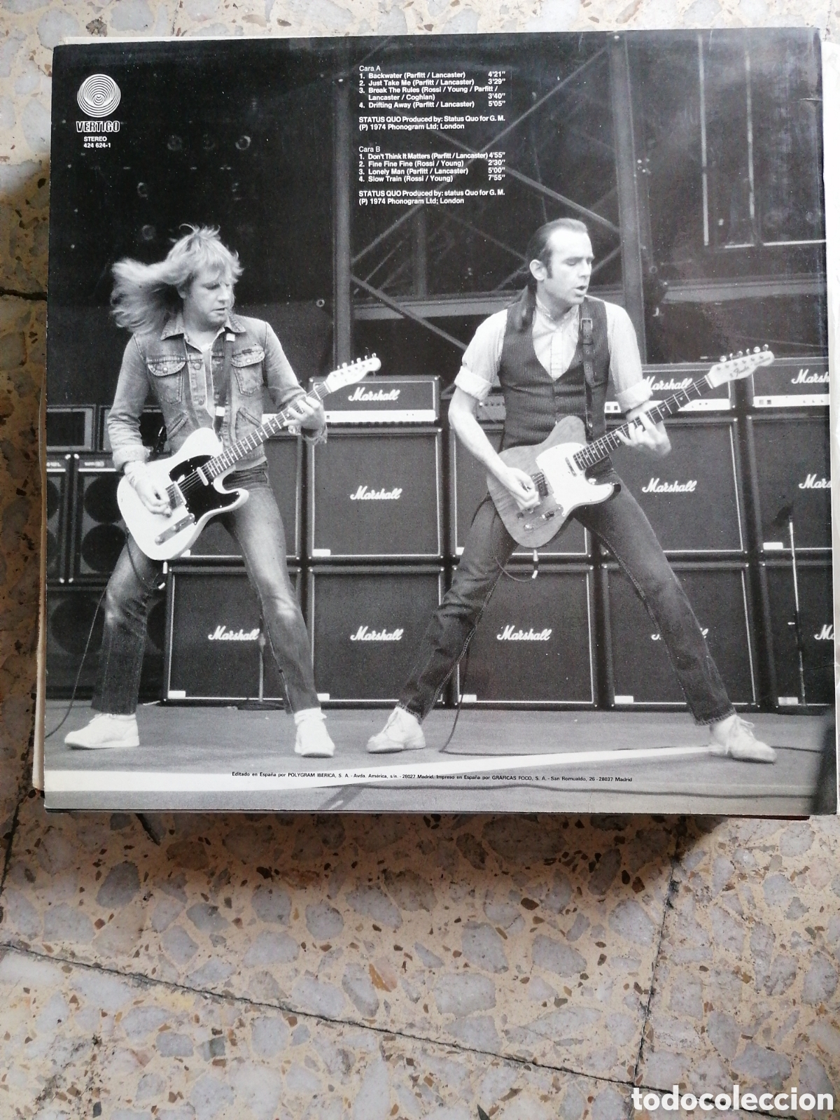 Discos de vinilo: LP STATUS QUO 1990 ESPA&Ntilde;A VERTIGO EX - Foto 2