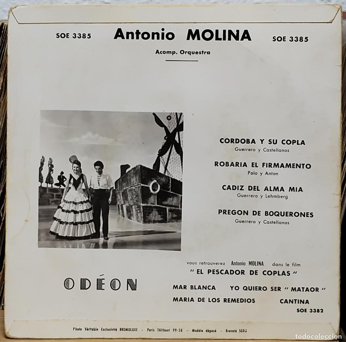 Discos de vinilo: Antonio Molina / impreso en Francia - Foto 2