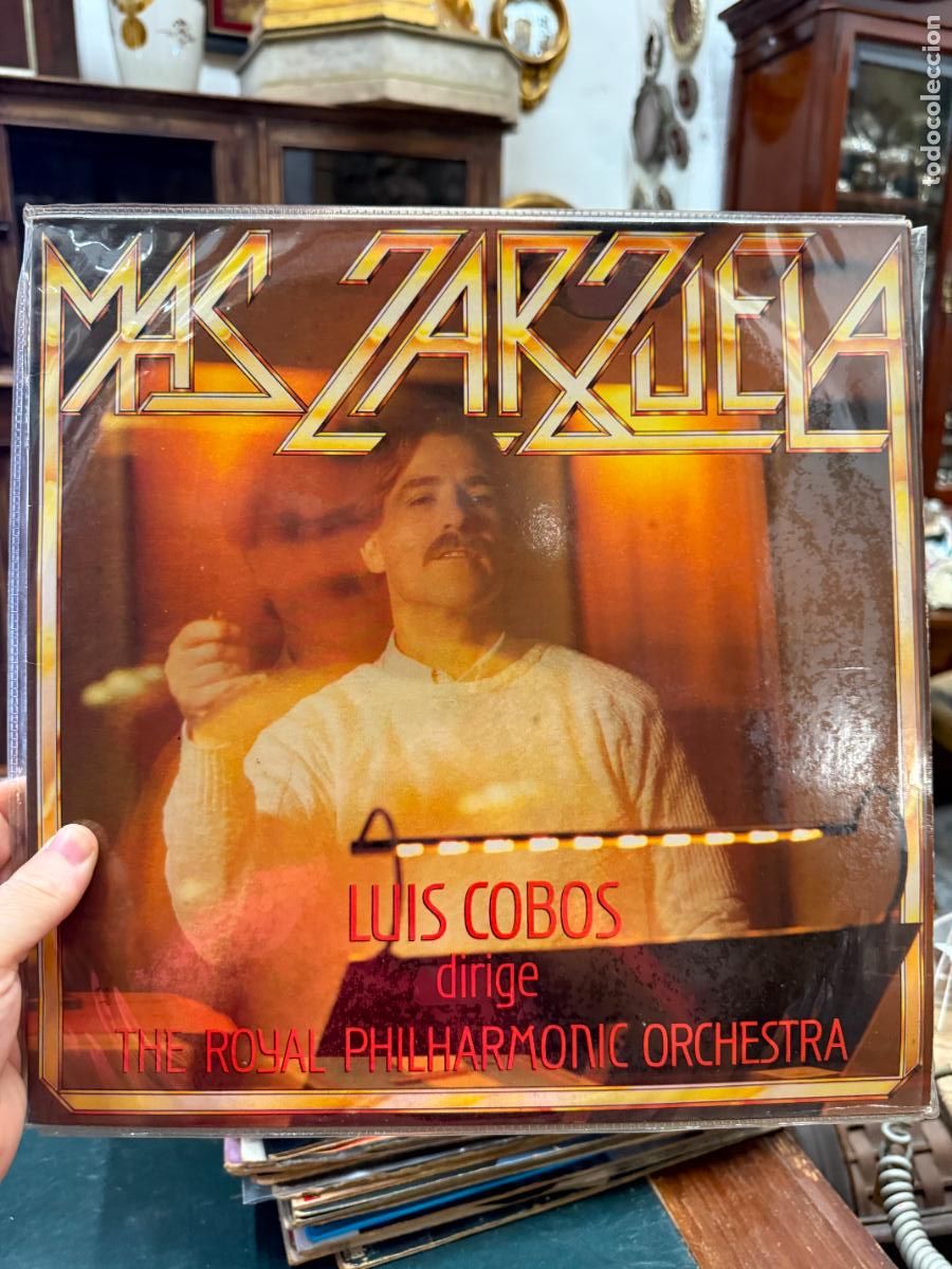 Discos de vinilo: LP MAS ZARZUELA - LUIS COBOS DIRIGE THE ROYAL PHILARMONIC ORCHESTRA